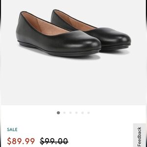 Naturalizer Black Leather Flats